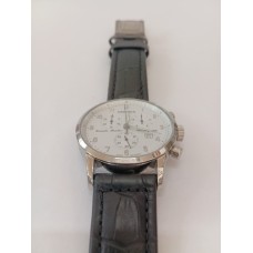 VINTAGE Mondia ανδρικό ρολόι με ασημένιο καντράν και μαύρο δερμάτινο λουράκι (VIN51 1-542-2)